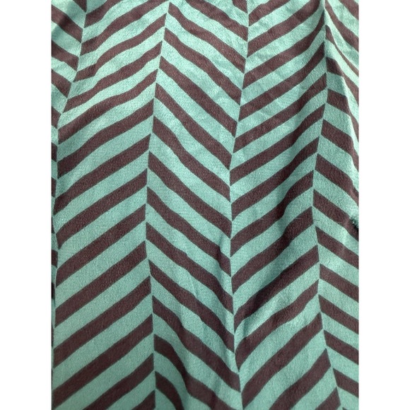 Banana Republic 100% Silk Shell Blouse Womens Size XL Turquoise Navy  Top - Picture 8 of 9